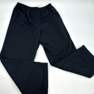 Alfred Dunner Sorrento Black Pant Fleece Pull On Sz 16 TAGS~ Legs Hemmed 28.5”